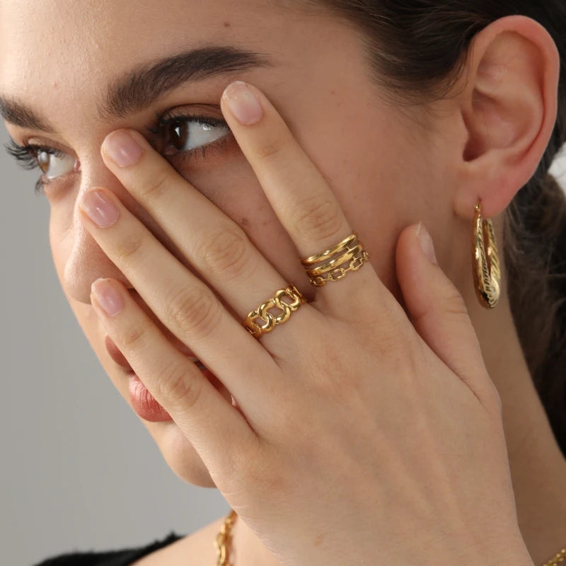 Link Gold Ring