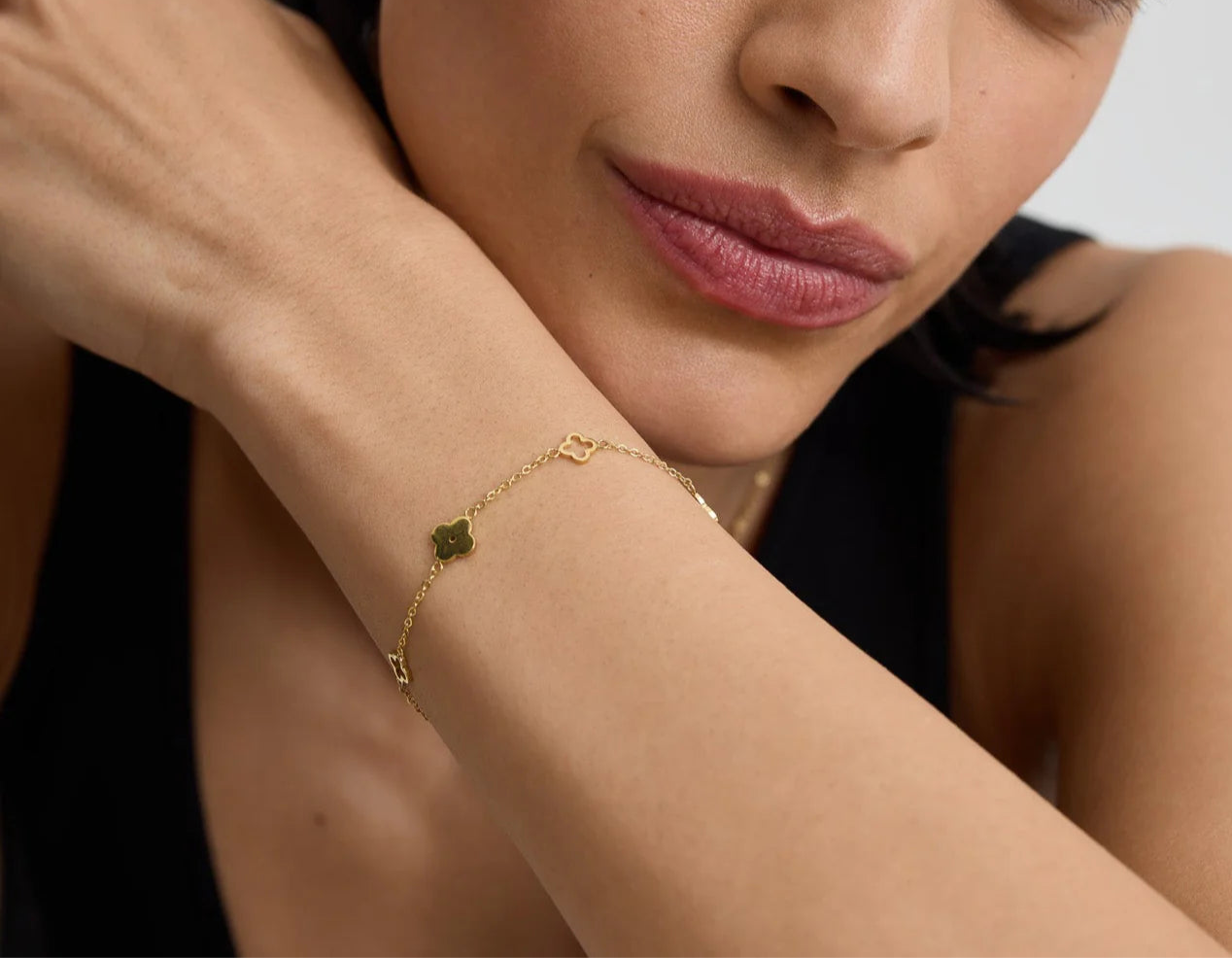 Leaf Flower Bracelet + Earring