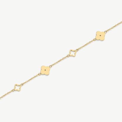 Leaf Flower Bracelet + Earring