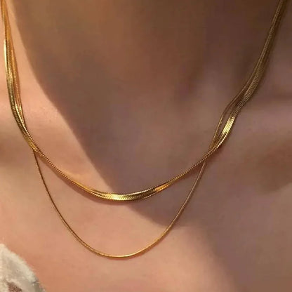 Duo Line – Double Chain Necklace