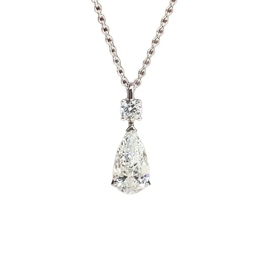 Drop Diamond Minimalist Necklace