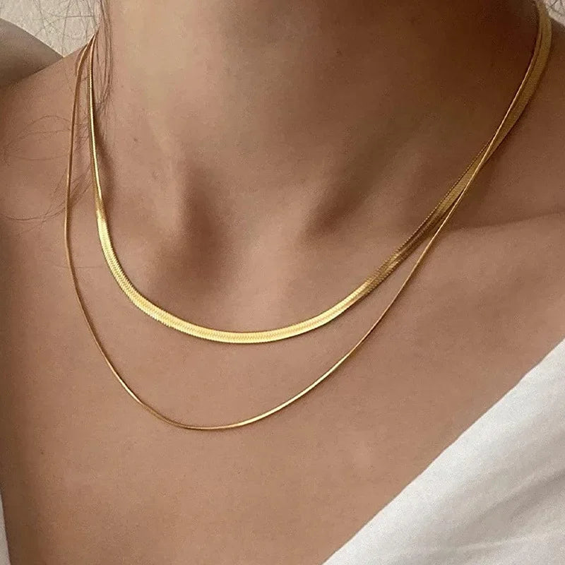 Duo Line – Double Chain Necklace