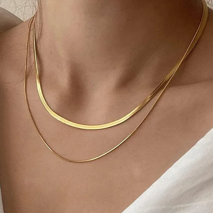 Duo Line – Double Chain Necklace