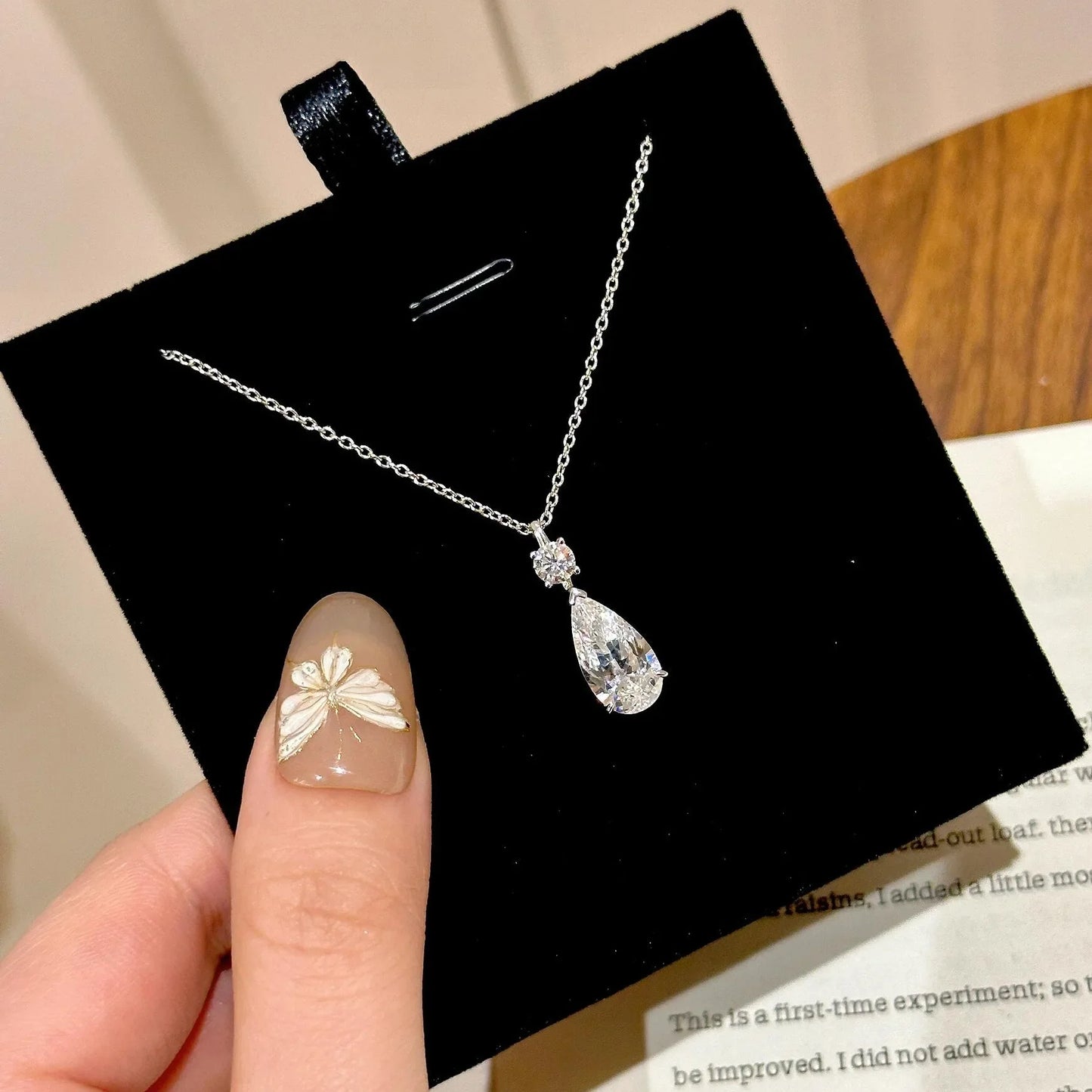 Drop Diamond Minimalist Necklace