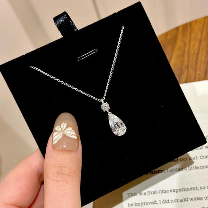 Drop Diamond Minimalist Necklace