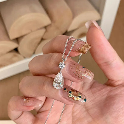 Drop Diamond Minimalist Necklace