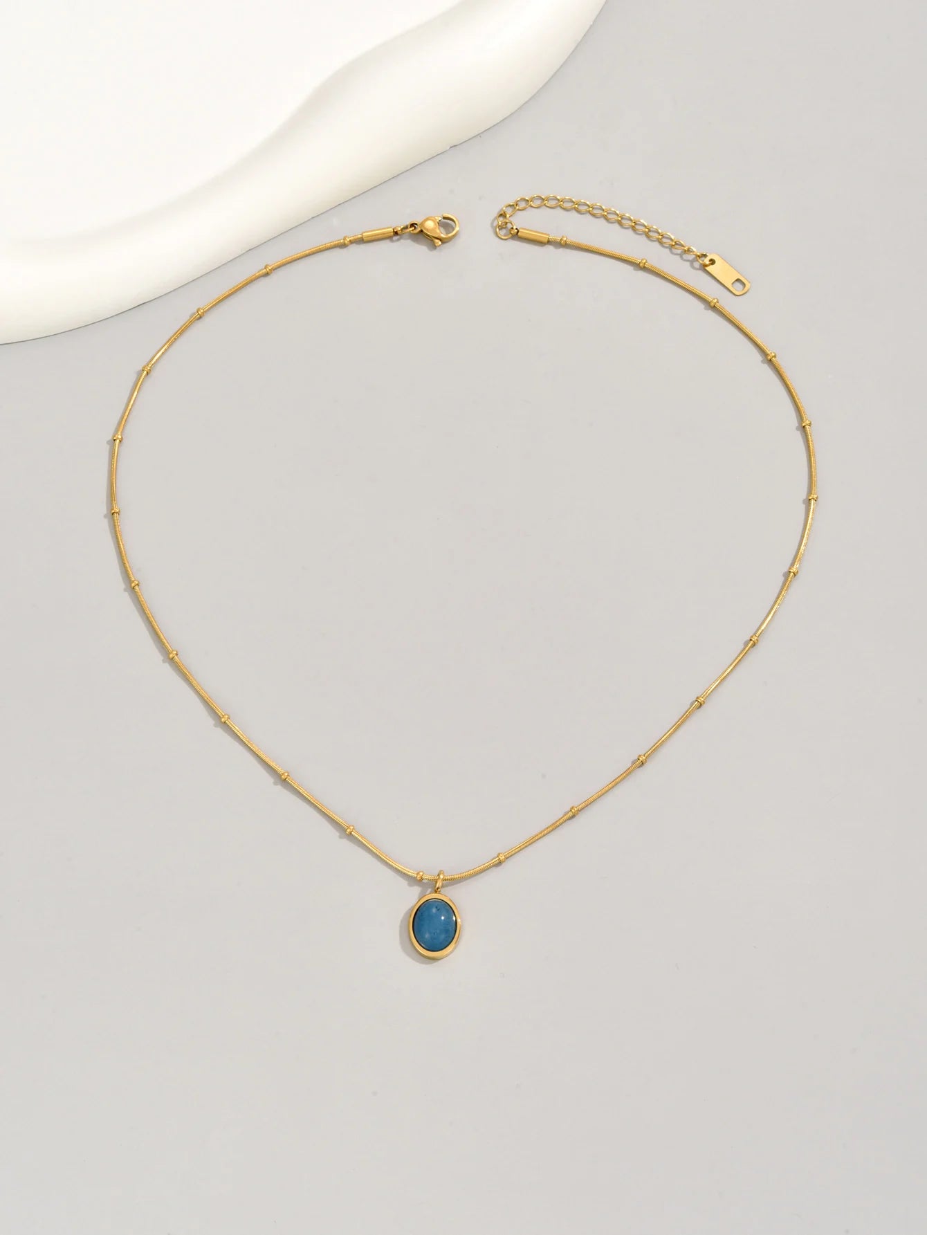 Starsea Elegance – 18K Gold Aquamarine Necklace