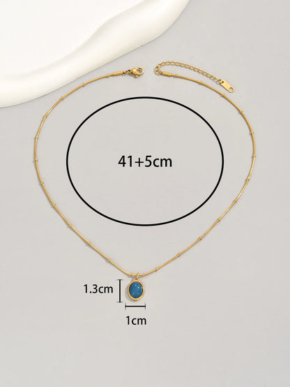 Starsea Elegance – 18K Gold Aquamarine Necklace