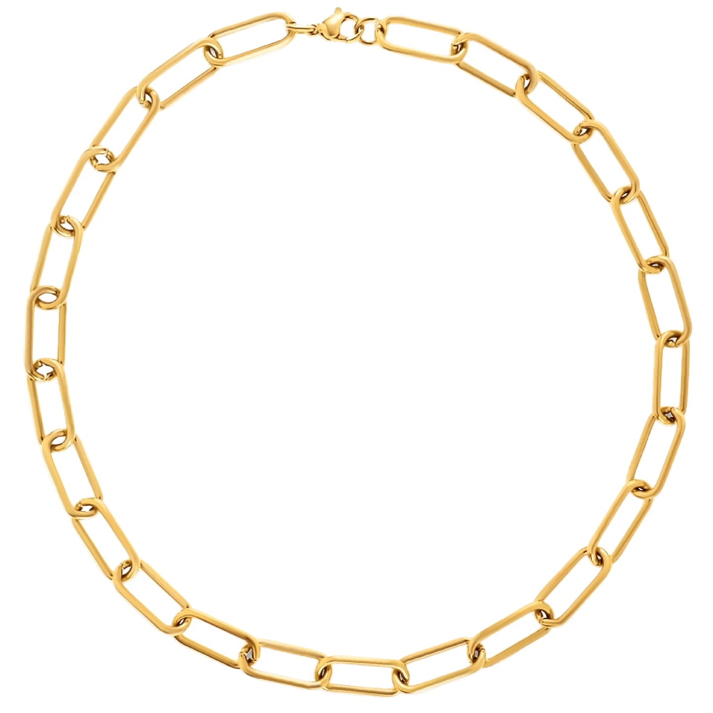 LinkWave – Stainless Steel Paperclip Chain Necklace
