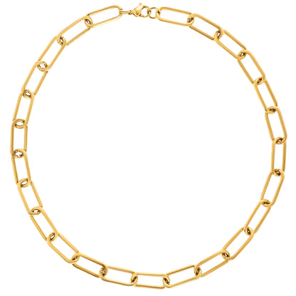 LinkWave – Stainless Steel Paperclip Chain Necklace