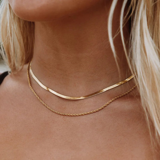 Duo Line – Double Chain Necklace