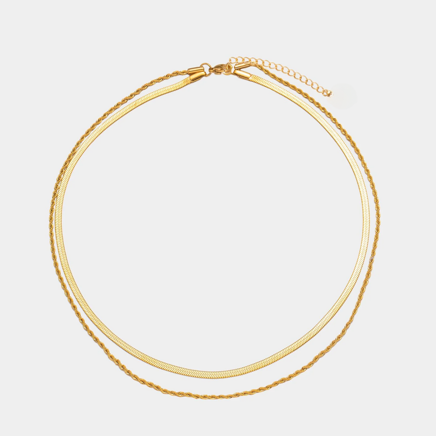 Duo Line – Double Chain Necklace